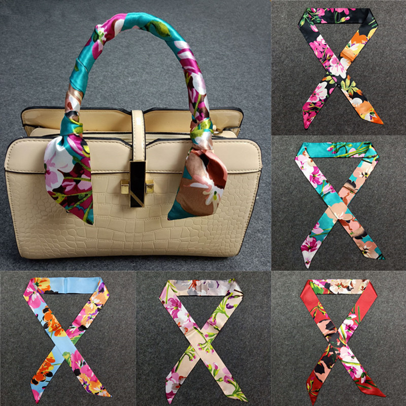 Women Bags Branded - 47 สียี่ห้อผ้าพันคอผ้าไหมขนาดเล็กกระเป๋าผ้าพันคอผู้หญิงหัว Hijab ผ้าพันคอยาว Skinny ผ้าพันคอสำหรับสุภาพสตรีแฟชั่น