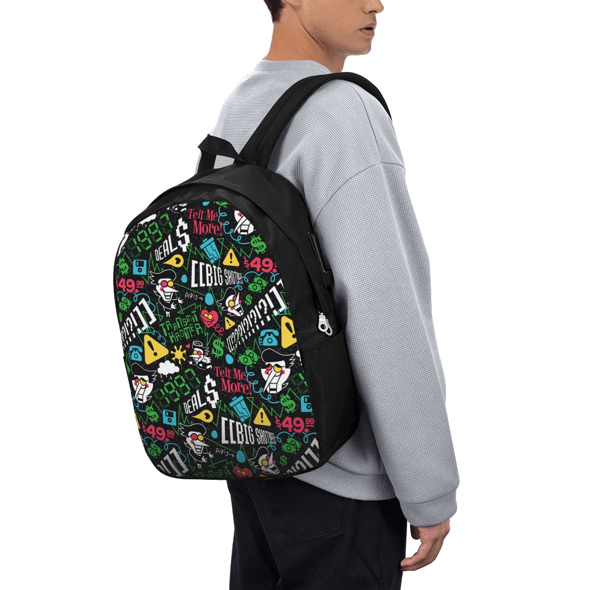 Womens Backpack - เดลตารูน สแปมตัน จีกระเป๋าเป้สะพายหลังกระเป๋าใส่โน๊ตบุ๊คคอมพิวเตอร์กระเป๋านักเรียนวิทยาลัยกระเป๋าใส่แล็ปท็อปกระเป๋าสะพายสำหรับผู้ชายผู้หญิง