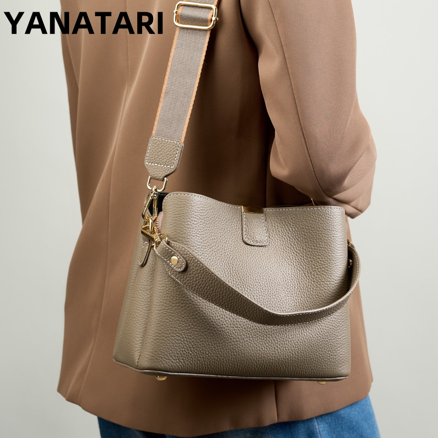 Women Bags Grey - YANATARI กระเป๋าหนังแท้สำหรับผู้หญิง กระเป๋าสะพายไหล่ กระเป๋าถือ กระเป๋าสะพายข้าง กระเป๋าดีไซน์หรูหรา
