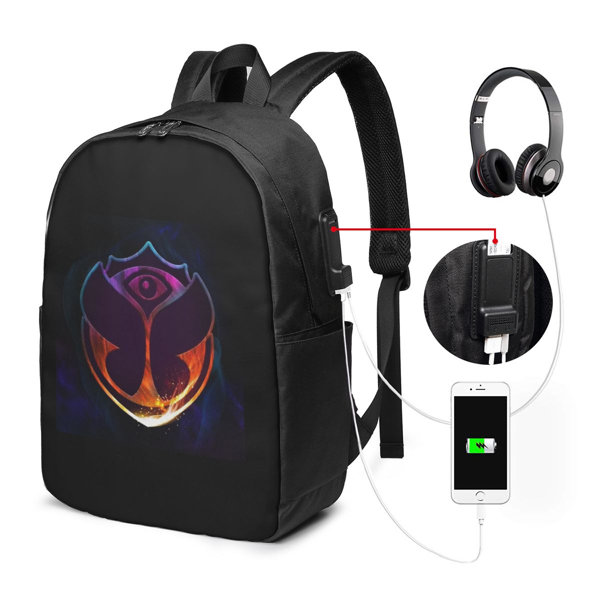 Womens Backpack - กระเป๋าเป้สะพายหลังทอมอร์โมลด์ บัตเตอร์ฟลายกระเป๋าใส่โน๊ตบุ๊คสำหรับเดินทาง กระเป๋านักเรียน กระเป๋าคอมพิวเตอร์ กระเป๋าสะพายแล็ปท็อปสำหรับผู้ชายผู้หญิง
