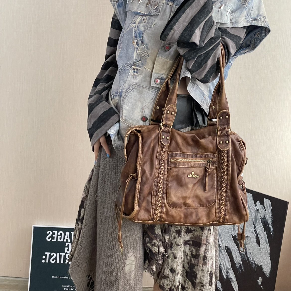 Women Bags Branded Sale - กระเป๋าสะพายข้างทรงมอเตอร์ไซค์ Y2K แบรนด์ดีไซเนอร์สุดฮิต คุณภาพสูง ขนาดใหญ่ สำหรับผู้หญิง