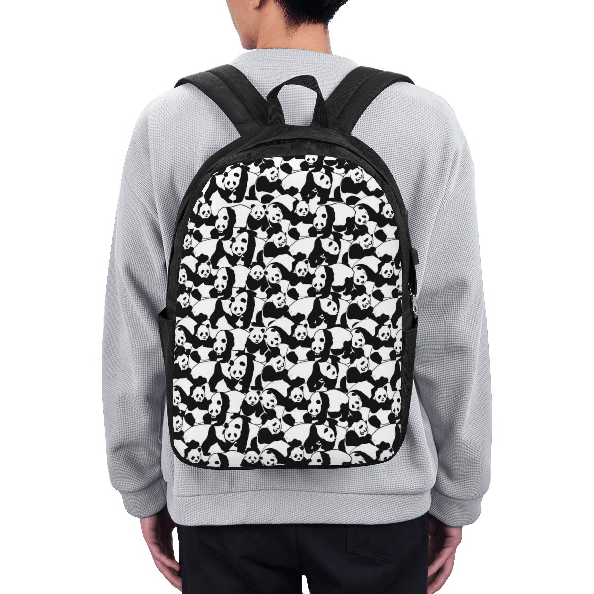 Womens Backpack - แพนด้าแพทเทิร์นกระเป๋าเป้สะพายหลังกระเป๋าโน๊ตบุ๊คสำหรับเดินทางคอมพิวเตอร์กระเป๋านักเรียนวิทยาลัยกระเป๋าสะพายแล็ปท็อปสำหรับผู้ชายผู้หญิง