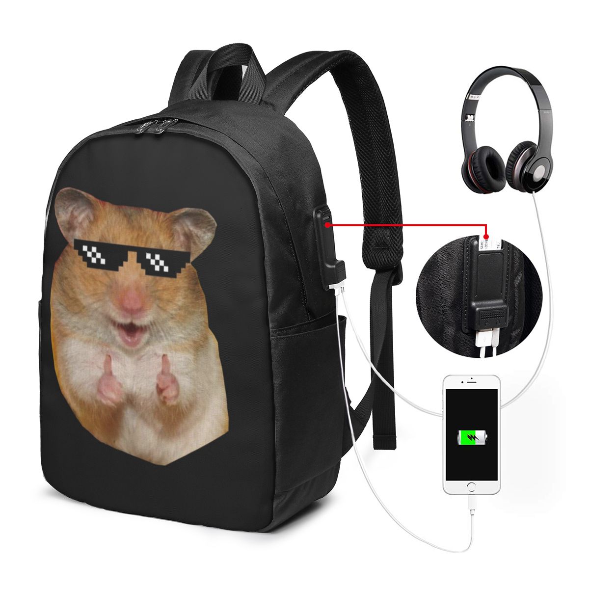 กระเป๋าเป้สะพายหลังลายหนูแฮมสเ - Womens Backpack บทวิจารณ์และราคา