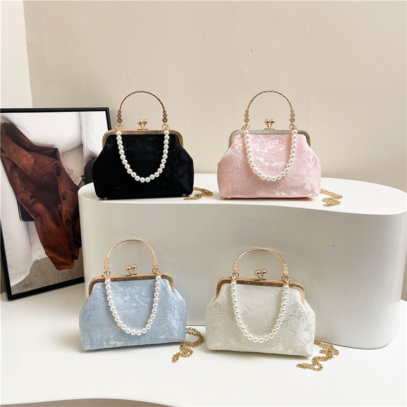 วินเทจคลาสสิกลูกไม้กระเป๋ามุกเ - Women'S Evening Bags บทวิจารณ์และราคา