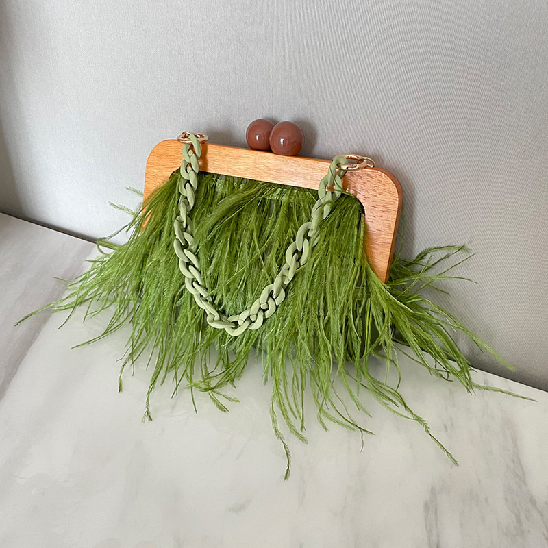 กระเป๋าคลัทช์ขนนกกระจอกเทศสุดห - Women'S Bags Holiday บทวิจารณ์และราคา