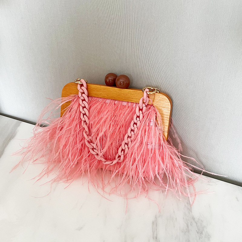 กระเป๋าคลัทช์ขนนกกระจอกเทศสุดห - Women'S Bags Holiday บทวิจารณ์และราคา