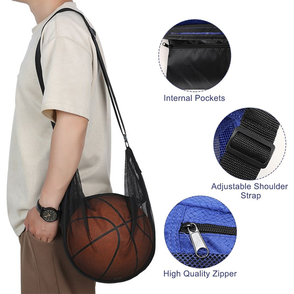 กระเป๋าใส่ลูกบอลแบบมีซิป 1 ชิ้ - Mesh Net Bag บทวิจารณ์และราคา