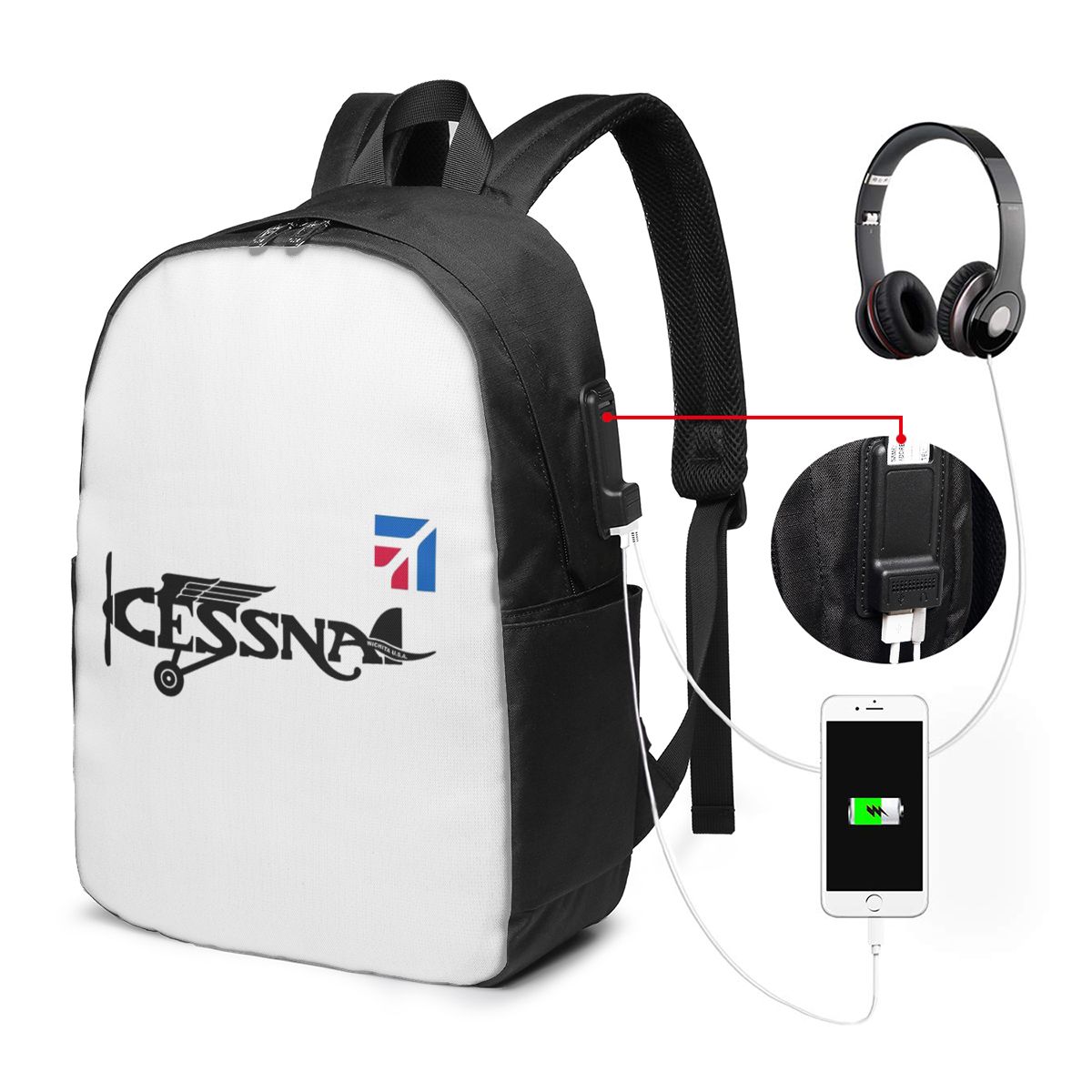 กระเป๋าเป้สะพายหลังโลโก้เซสนาก - Womens Backpack บทวิจารณ์และราคา