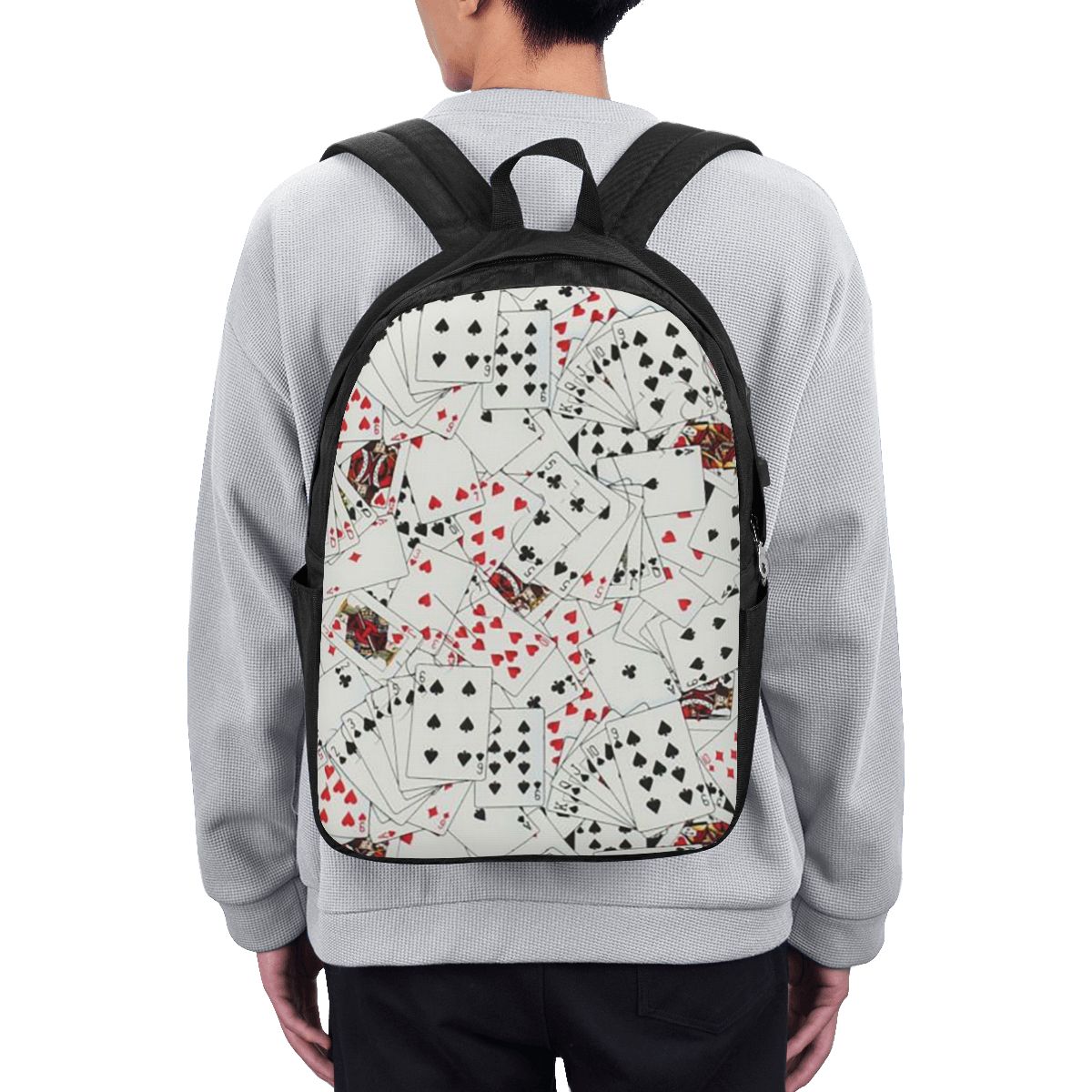 กระเป๋าเป้สะพายหลังลายไพ่โป๊กเ - Womens Backpack บทวิจารณ์และราคา