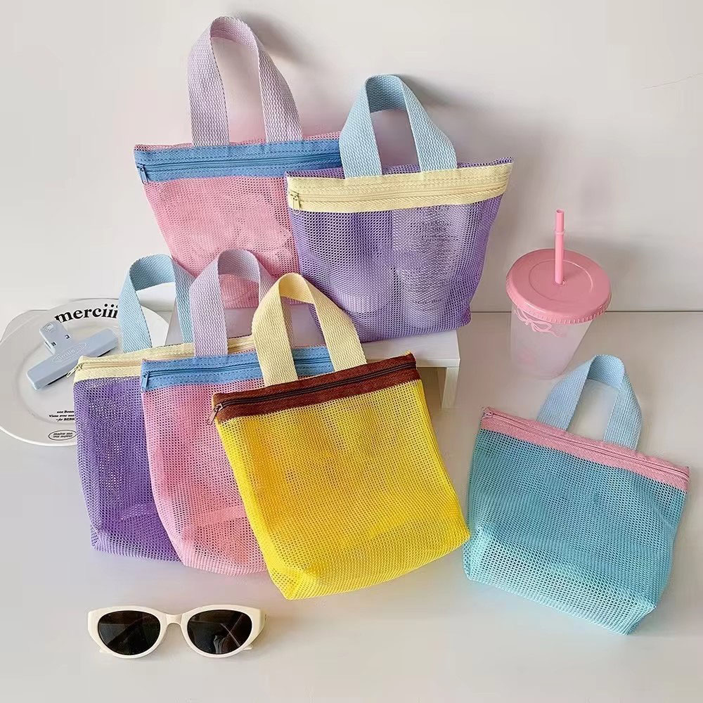 กระเป๋าใส่เครื่องสำอางแบบตาข่า - Mesh Net Bag บทวิจารณ์และราคา