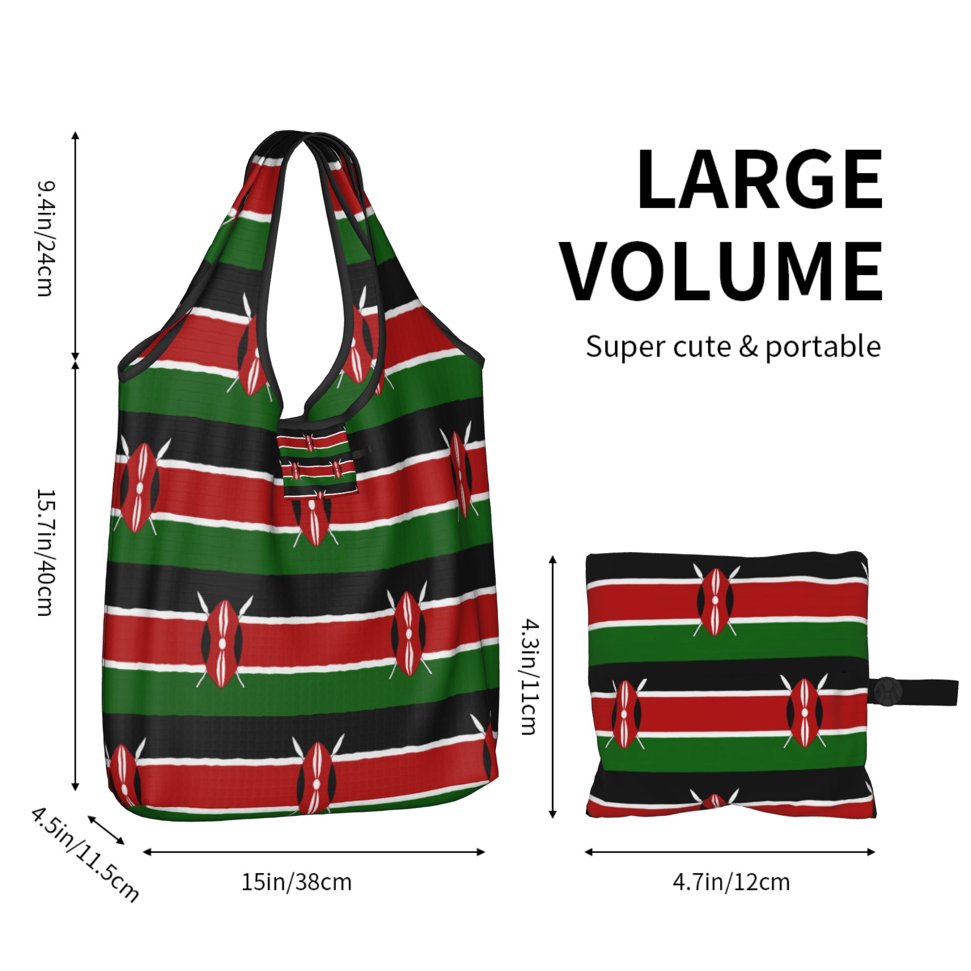 กระเป๋าช้อปปิ้งลายธงชาติเคนยา  - Women Bags Kenya บทวิจารณ์และราคา