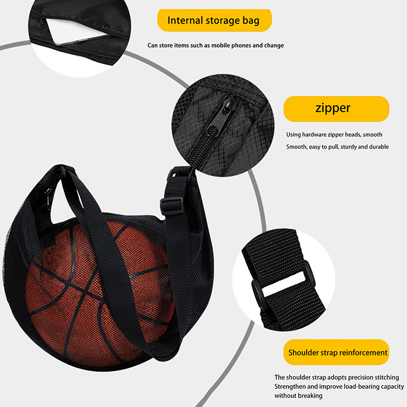 กระเป๋าใส่ลูกบอลแบบมีซิป 1 ชิ้ - Mesh Net Bag บทวิจารณ์และราคา
