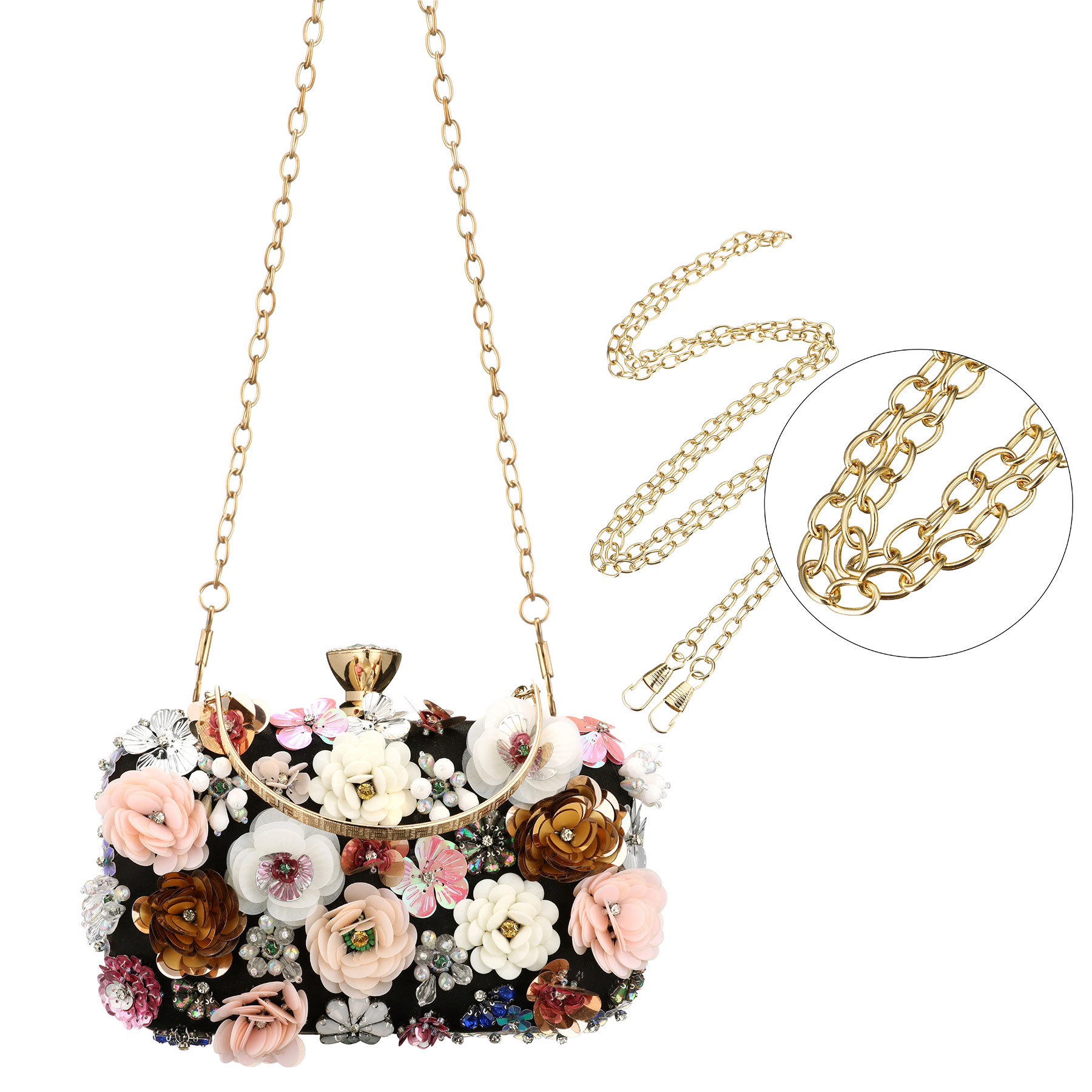 กระเป๋าคลัทช์งานปักลายดอกไม้ปร - Women'S Evening Bags บทวิจารณ์และราคา
