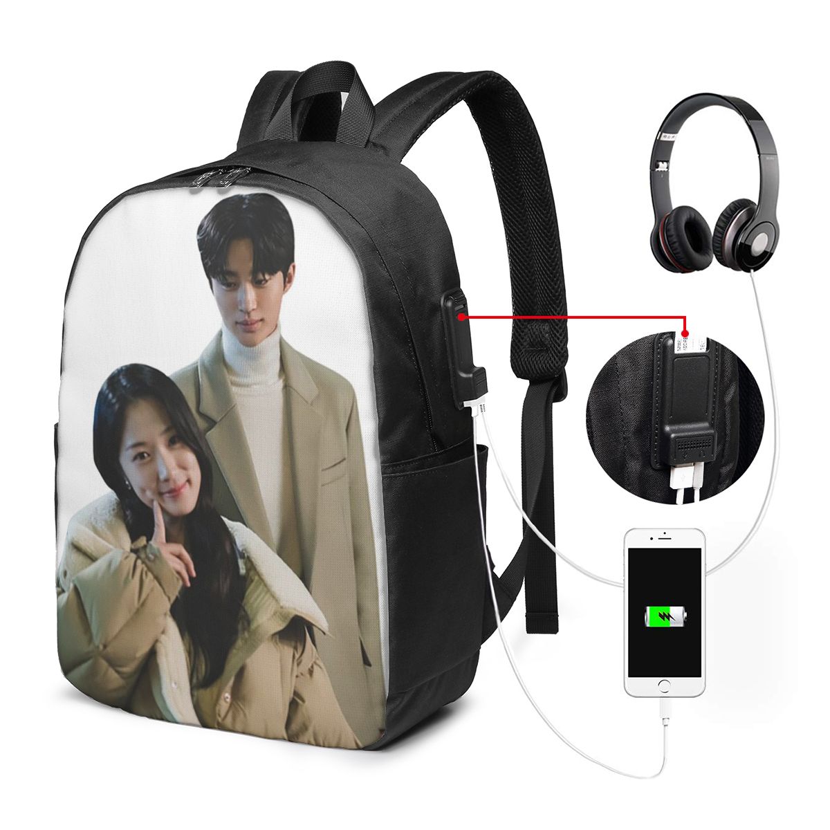กระเป๋าเป้สะพายหลังลายแฟนอาร์ต - Womens Backpack บทวิจารณ์และราคา
